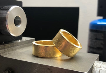 Gold Coin Rings - Golden Anniversary
