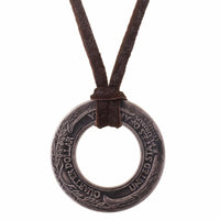 Silver Quarter Inverted Coin Pendant with Deerskin Leather Necklace (1992-1998)