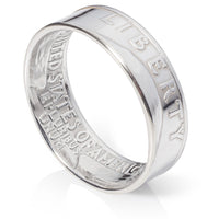 Silver Quarter Coin Ring