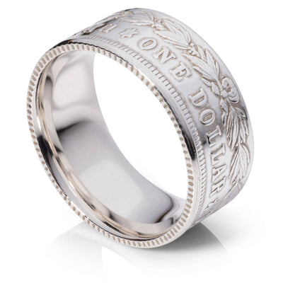 Silver Dollar Ring - Comfort Fit - Polished Finish