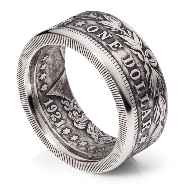 Silver Morgan Dollar Ring | Patina - 10mm – Change To Treasure