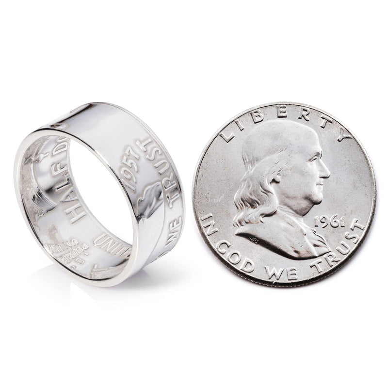 Franklin Half Dollar Ring | Silver Coin Ring | Coin Jewelry
