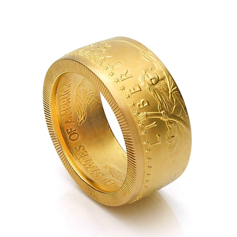 1 oz Gold American Eagle Ring Handmade from 22K Gold American Eagle Coin, Gold Coin Ring for Men