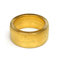 1 oz Gold American Eagle Ring Handmade from 22K Gold American Eagle Coin, Gold Coin Ring for Men
