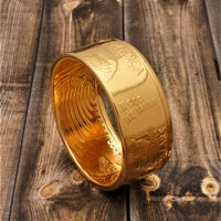 Gold Coin Ring American Eagle Ring Handmade from 22K Gold American Eagle Coin 1 oz - Polished Finish - Tails