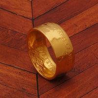 1/2 oz Gold American Eagle Coin Ring for Men Handmade from 22K Gold American Eagle Coin in a Polished Finish