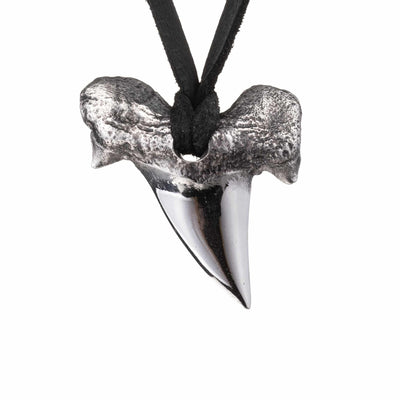 Poured Silver Shark's Tooth Pendant