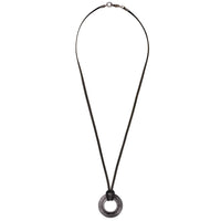 Silver Kennedy Inverted Coin Pendant: Deerskin Leather Necklace (1992-2018)