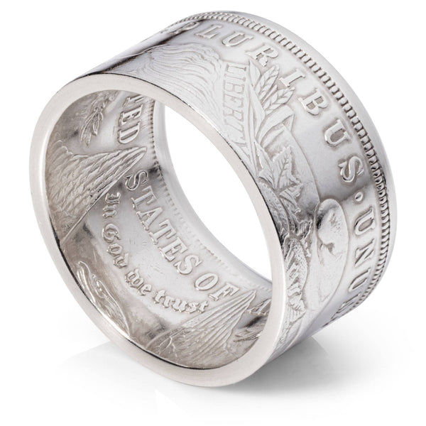 Morgan Silver Dollar Coin Ring - 'Heads' - Polished – Change To Treasure