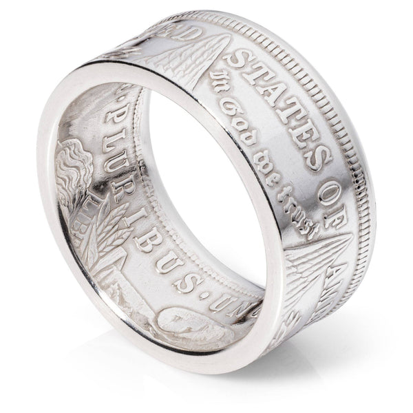 Morgan Silver Dollar Coin Ring | Polished - 10mm – Change To Treasure