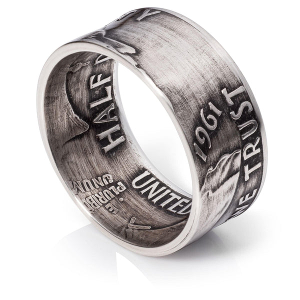 Men's Coin Ring: Franklin Half Dollar - Patina - 1948-1963 – Change To ...