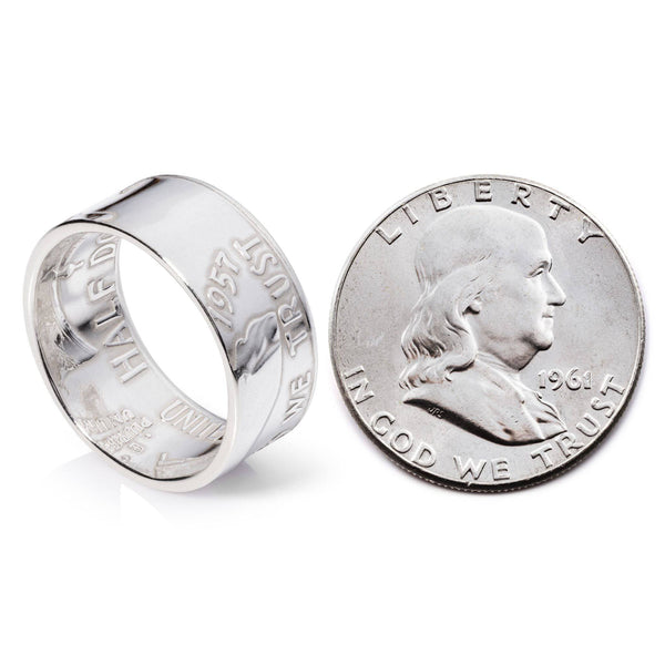 Silver Coin Rings: Franklin Half Dollar - Polished - 1948-1963 – Change ...